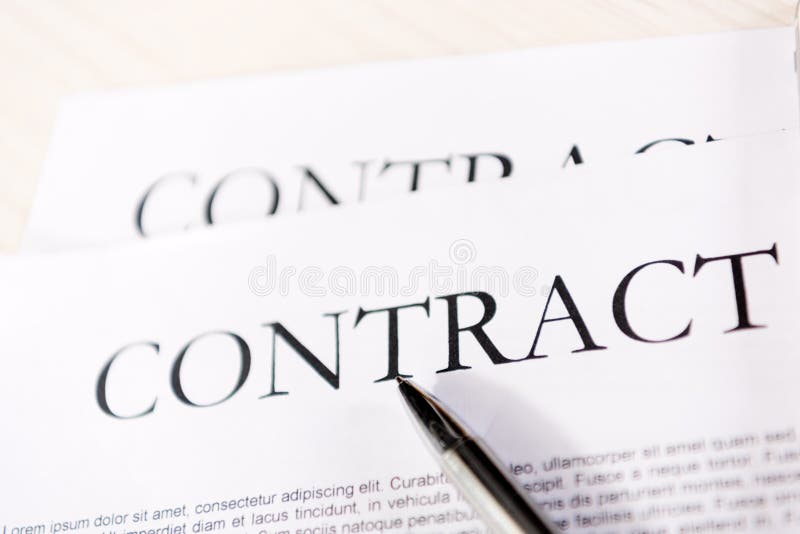 Opinión del primer de la inscripción del contrato foto de archivo Opinión del primer de la inscripción del contrato foto de archivo