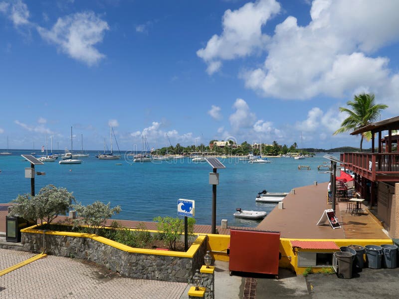 Opinión del puerto en Christiansted USVI imagenes de archivo Opinión del puerto en Christiansted USVI imagenes de archivo