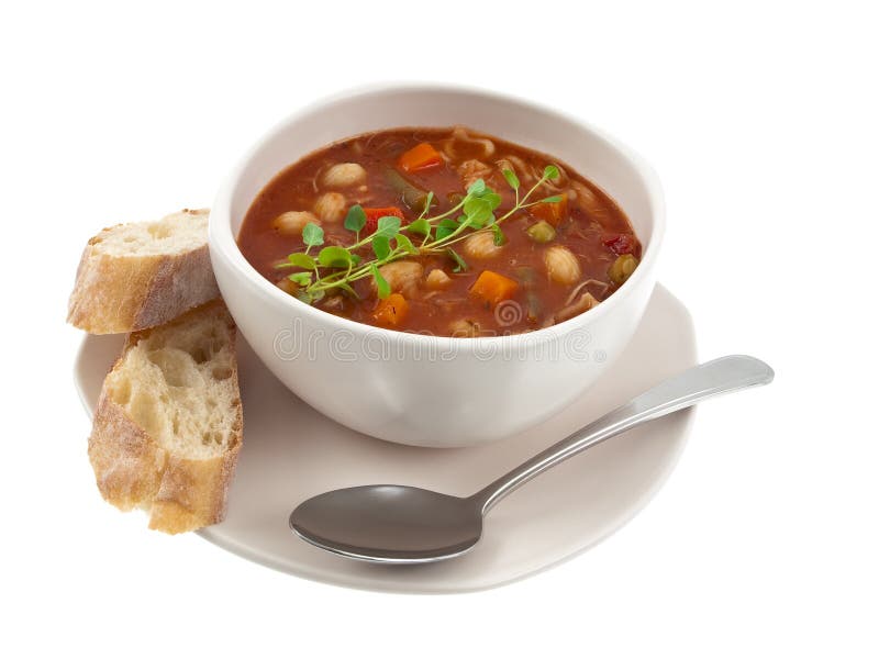 Soup bowl on pure white background. Soup bowl on pure white background