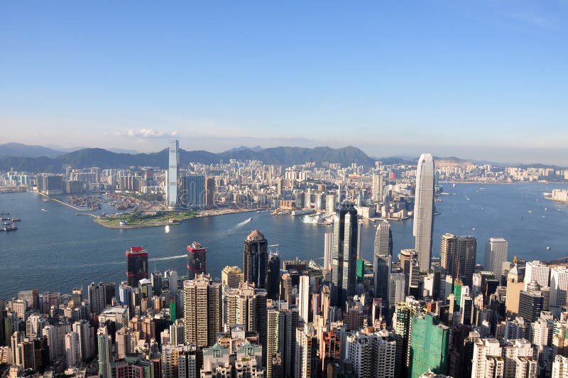 Vista del Pico de Hong Kong foto de archivo libre de regalías