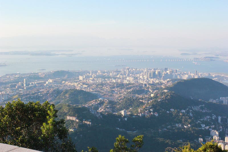Opinión Rio de Janeiro del top fotos de archivo libres de regalías Opinión Rio de Janeiro del top fotos de archivo libres de regalías
