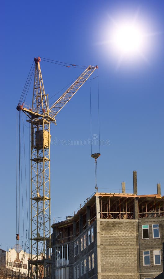 Vista sobre la construcción de la casa imágenes de archivo libres de regalías