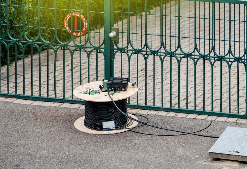 Optic Fiber Cable on Coil Spool Stock Photo Image of europe, connect