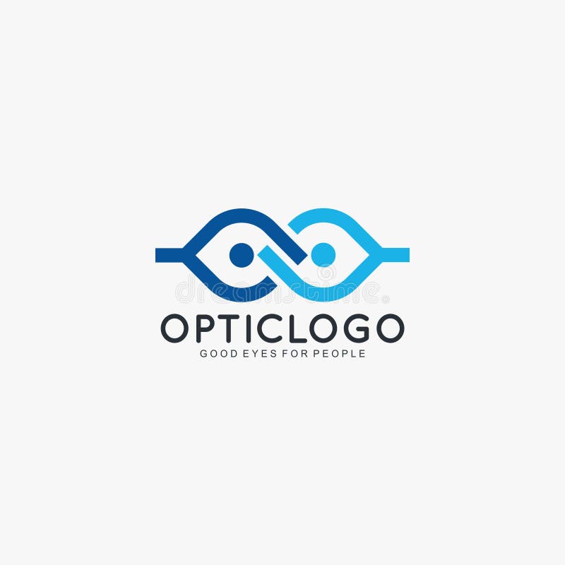 Eye Glasses Optic Logo Design Template Stock Vector Illustration of