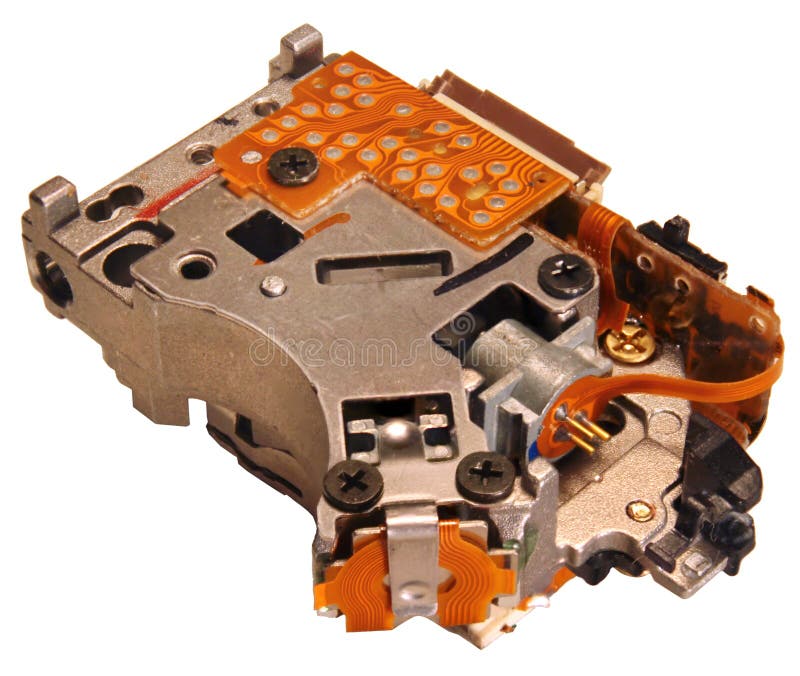 Set of Optical Drive Pickup Units, Isolated on White Stock Image