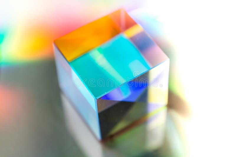 Optical Glass Cube Light Dispersion,spectrum. Physics Optics Ray Stock  Image - Image of illumination, abstract: 199314921
