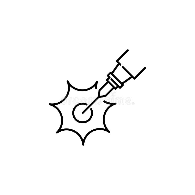 Optical icon. Element of laser application in production for mobile concept and web apps illustration. Thin line icon for website vector illustration