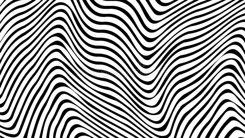 Optical Illusion. Abstract Lines Background. Geometric Black and White ...