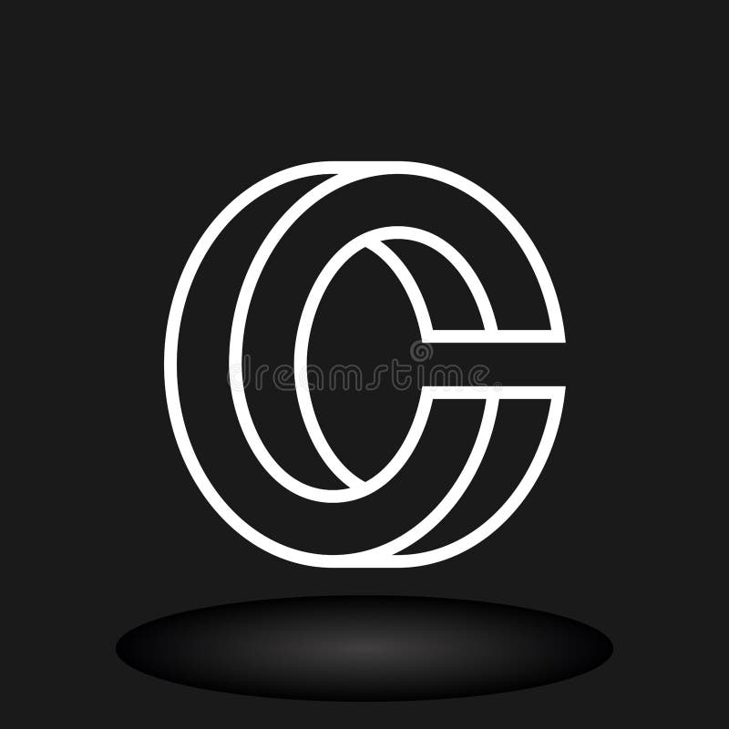 Optical Illusion Letter C Geometric Logo Stock Vector Illustration of