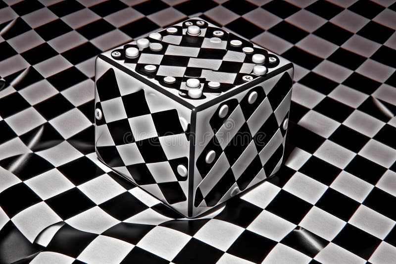 Optical Illusion of Rolling, Looping Images of Ball or Dice Stock