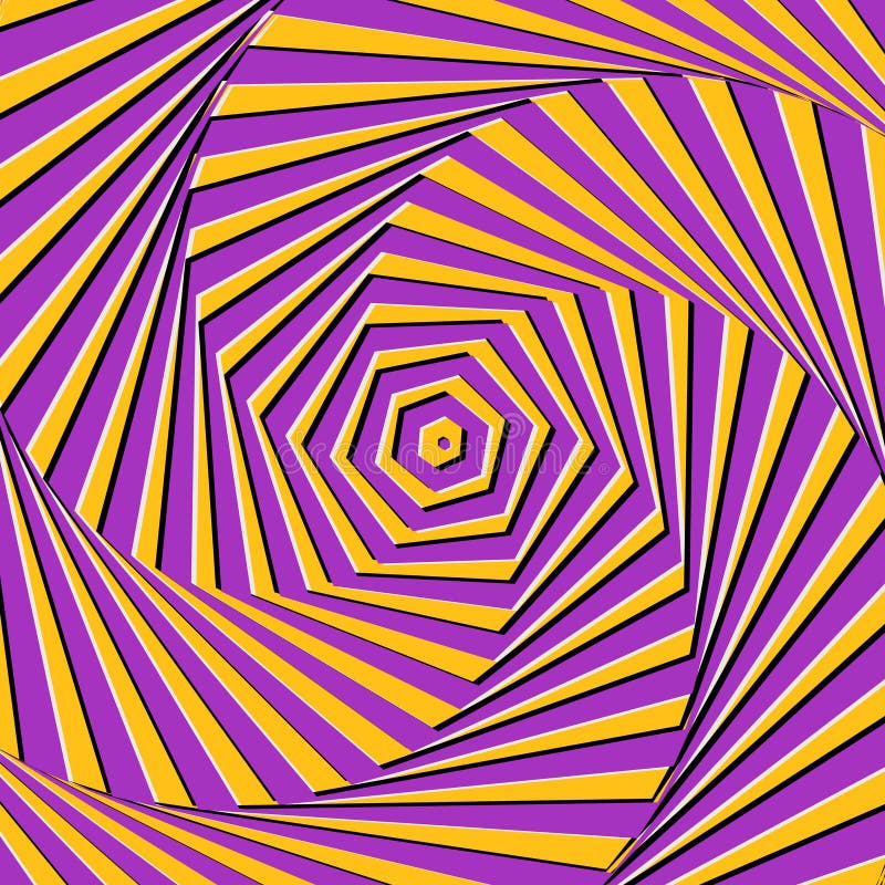 Optical Illusion Seamless Pattern. Moving Visual Hypnotic Stock