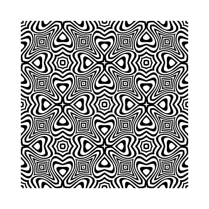 Stylish texture with wavy stripes lines. Geometric abstract background illustration with black lines. stock illustration