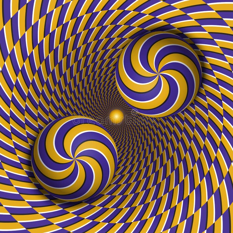 Rotating Balls.optical Illusion Stock Vector Illustration of element