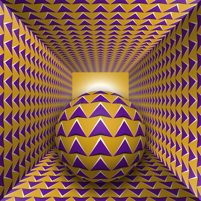Moving Square Frames with a Circular Spiral Pattern. Optical Illusion ...