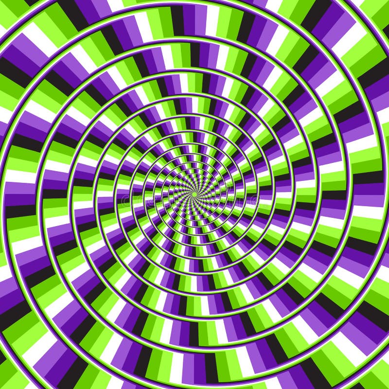 Abstract Turned Frames with a Rotating Purple Green Spiral Pattern ...