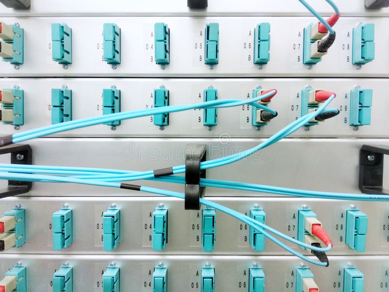 Optical panels and fiber optic cables, network equipment, data transmission, mobile photo stock photography Optical panels and fiber optic cables, network equipment, data transmission, mobile photo stock photography