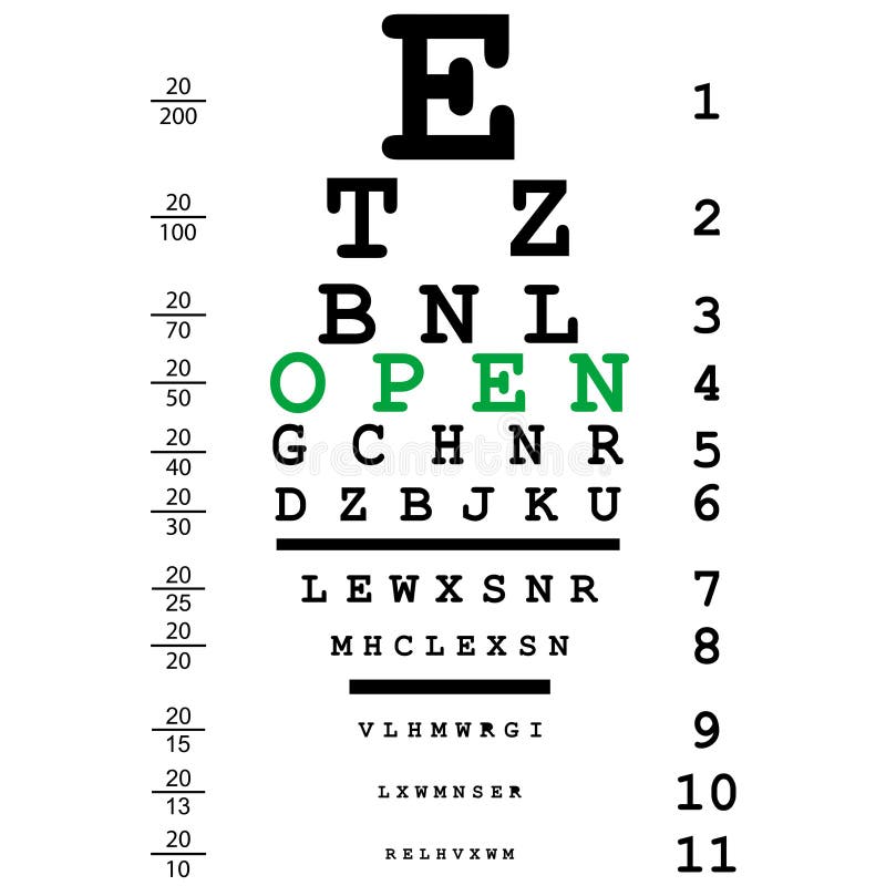 optical test open text abstract illustration 32364555