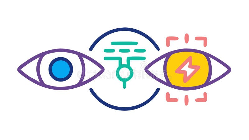 Optical Vision Test Technology Icon, vector design Generative AI vector illustration