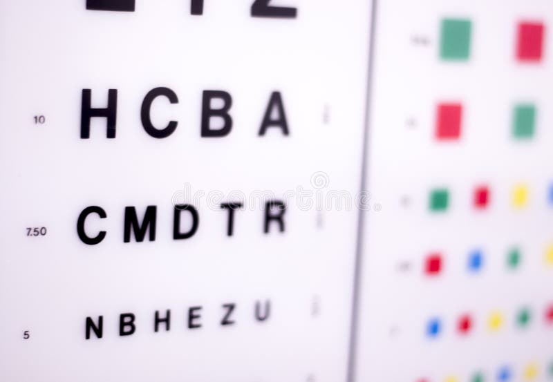 Optician eye test chart stock photo. Image of letter 91271218