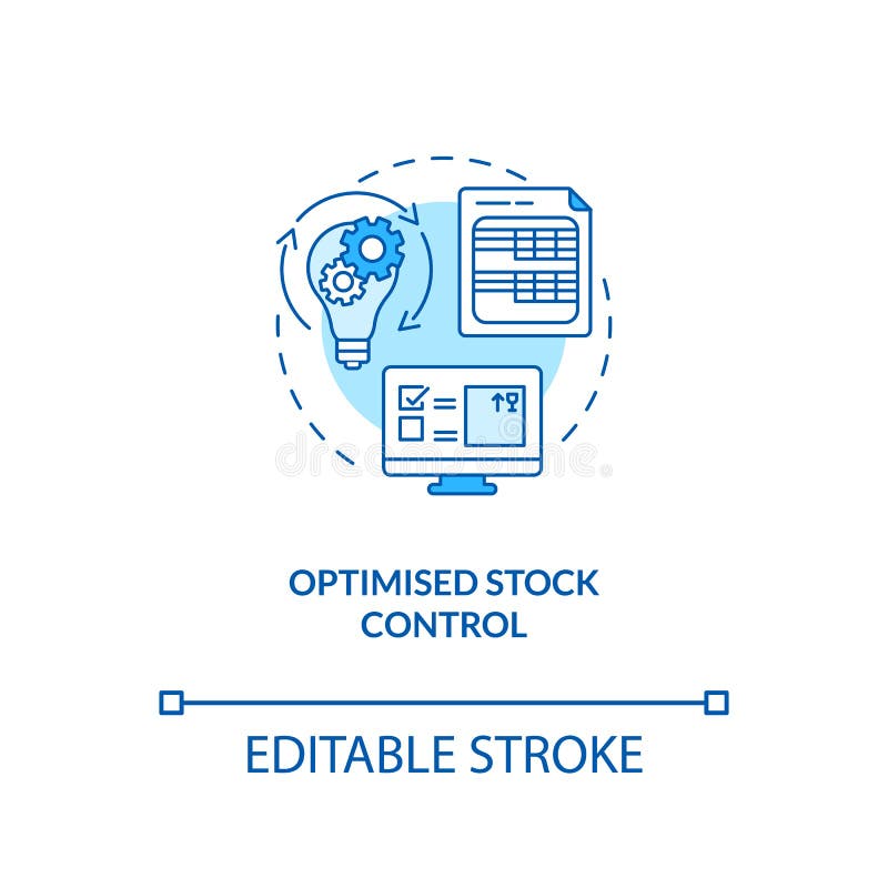 Stock Control Line Icons Collection. Inventory, Reorder, Tracking
