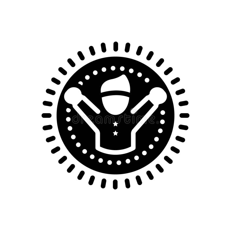 Black Solid Icon for Optimism, Confidence