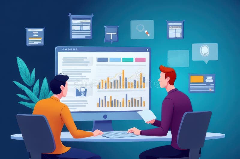 Optimizing E-Commerce Websites for Sales Growth Through SEO vector illustration