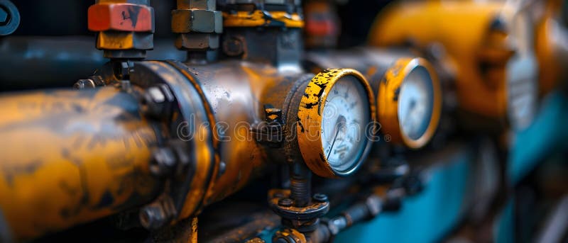 Optimizing Engine Performance Through Pressure Testing. Concept Engine Efficiency, Pressure royalty free illustration