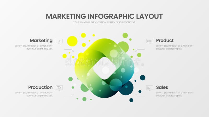 4 option rectangle analytics vector illustration template. Business data design layout. Quad organic statistics infographic report