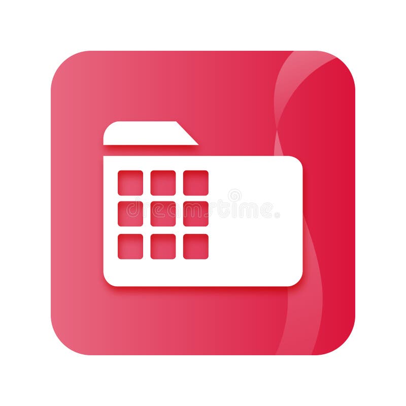 Cartoon button folder stock illustration