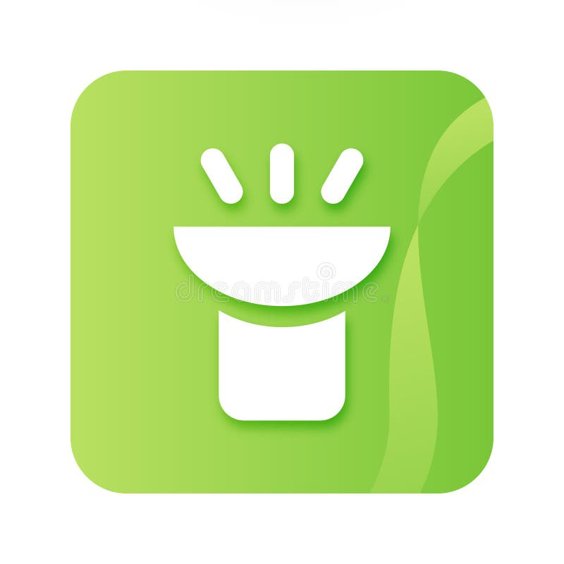 Cartoon button flashlight vector illustration