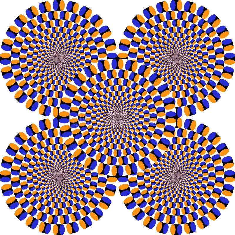 Optische illusie, kleurrijke blokken stock illustratie Optische illusie, kleurrijke blokken stock illustratie