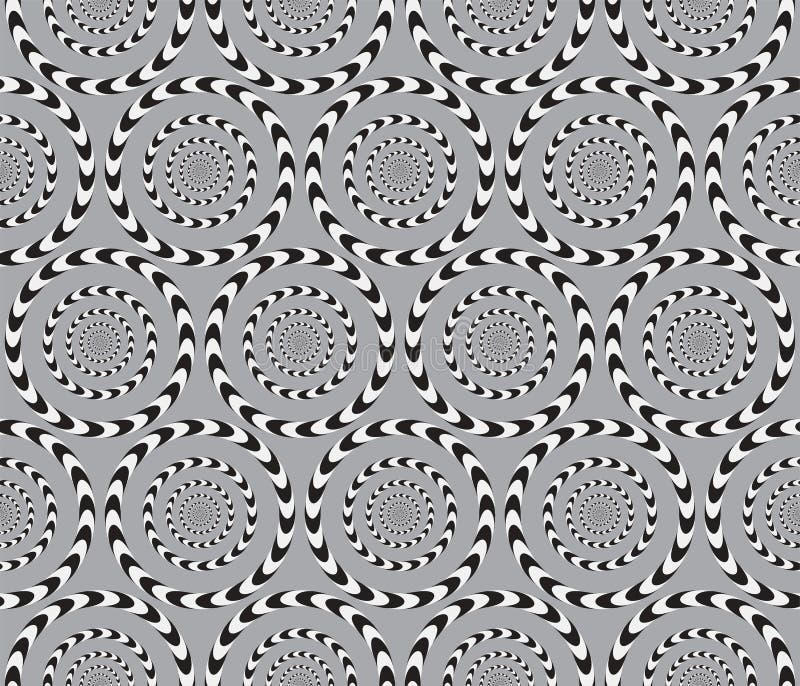 Optische illusie, Vector Naadloos Patroon. vector illustratie Optische illusie, Vector Naadloos Patroon. vector illustratie