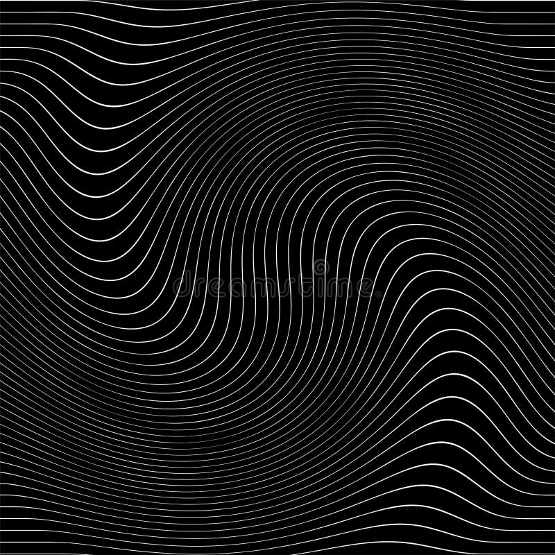 Optische Kunst Abstrakte Hintergrund Welle Design Schwarz Und Weiß