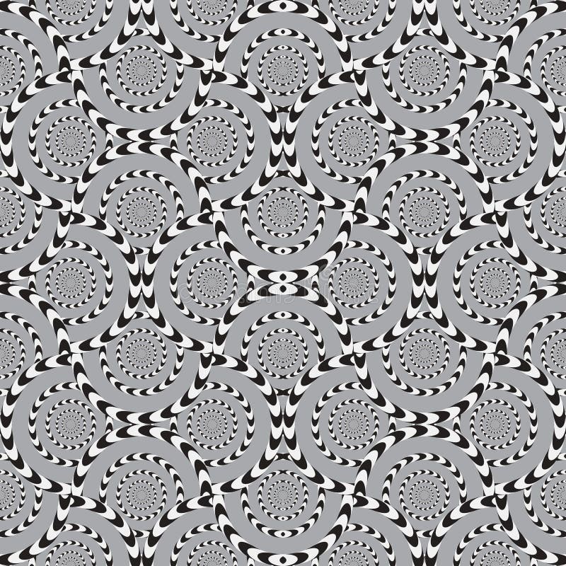 Optisk illusion, sömlös modell för vektor. stock illustrationer