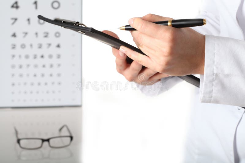 In optometrist's office stock images