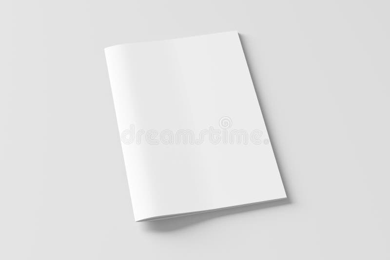 Opuscolo o copertina di opuscolo bianco. isolato con percorso di ritaglio intorno alla brochure.