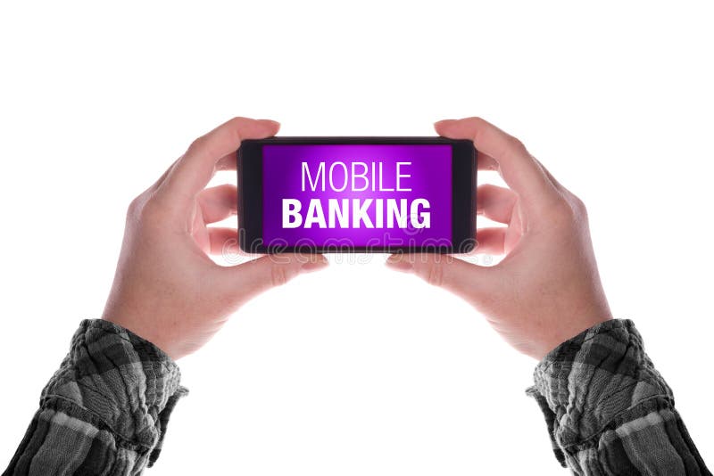 Opérations bancaires mobiles photographie stock Opérations bancaires mobiles photographie stock