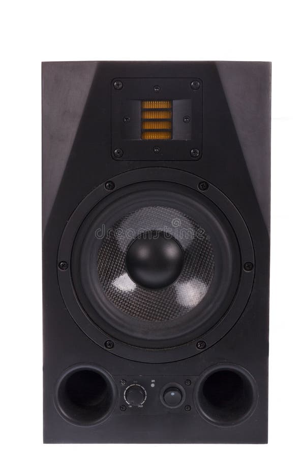 Orador audio, isolado no branco foto de stock royalty free Orador audio, isolado no branco foto de stock royalty free