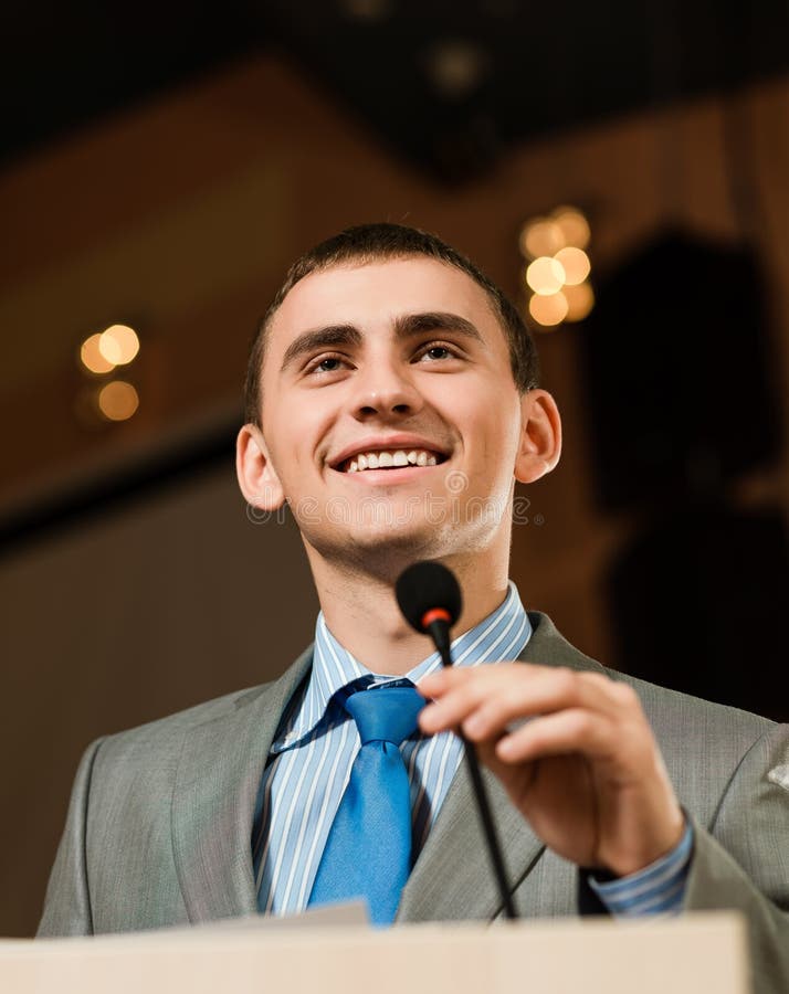 Orador masculino imagens de stock royalty free Orador masculino imagens de stock royalty free