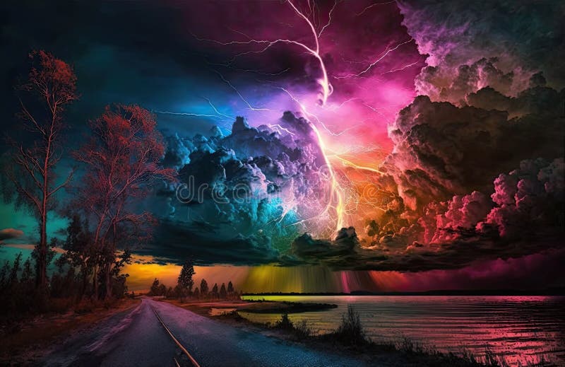 900+ meilleures idées sur peinture à l'huile  peinture, fond d'écran  coloré, eclair orage