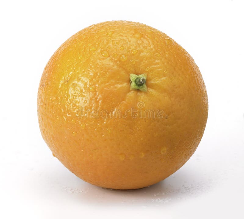Naranja en blanco.