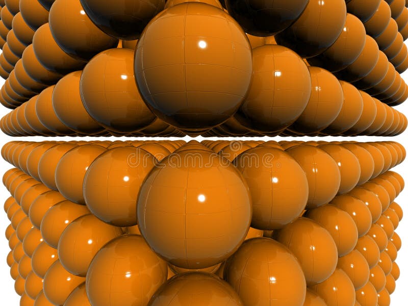 Orange 3d shpere field