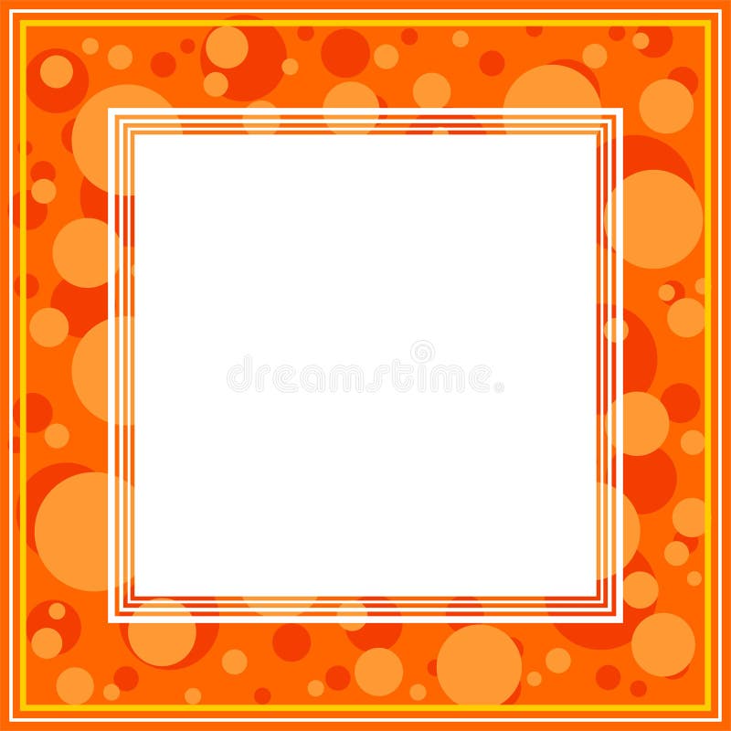 Orange abstract border stock vector. Illustration of white - 45859666