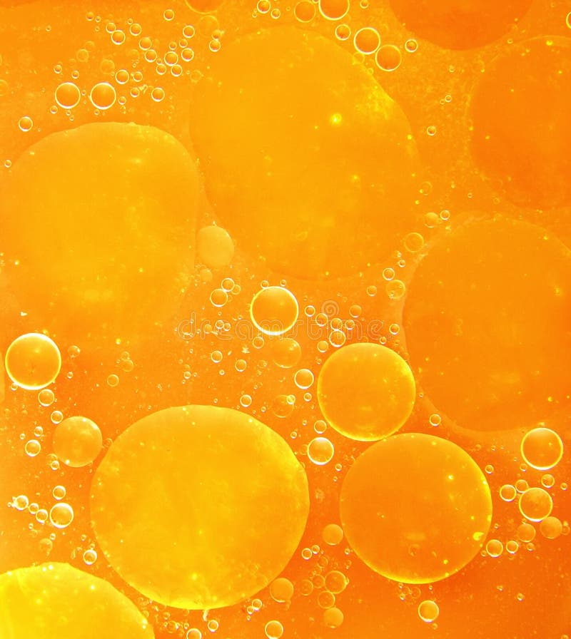 Orange abstract bubble background.