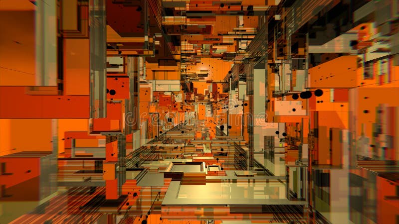 Orange Abstract Space VJ Loop royalty free illustration