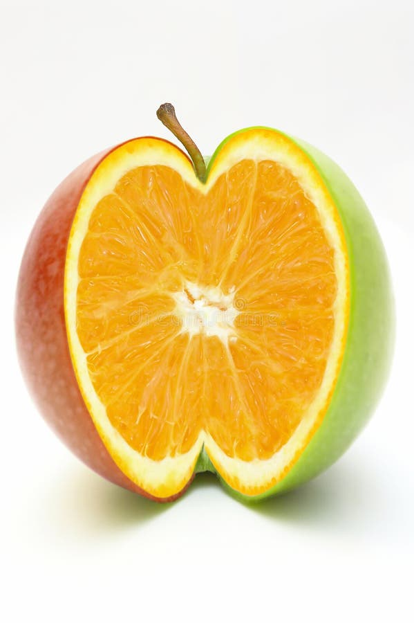 Orange in apple