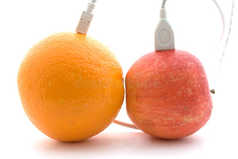 The orange and apple are connected 2