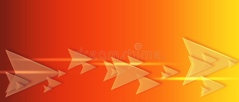 Orange arrows abstract background royalty free illustration