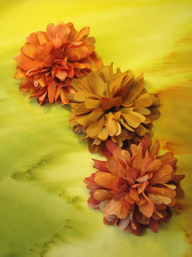 Orange artificial flowers stock image. Image of vivid 39588913