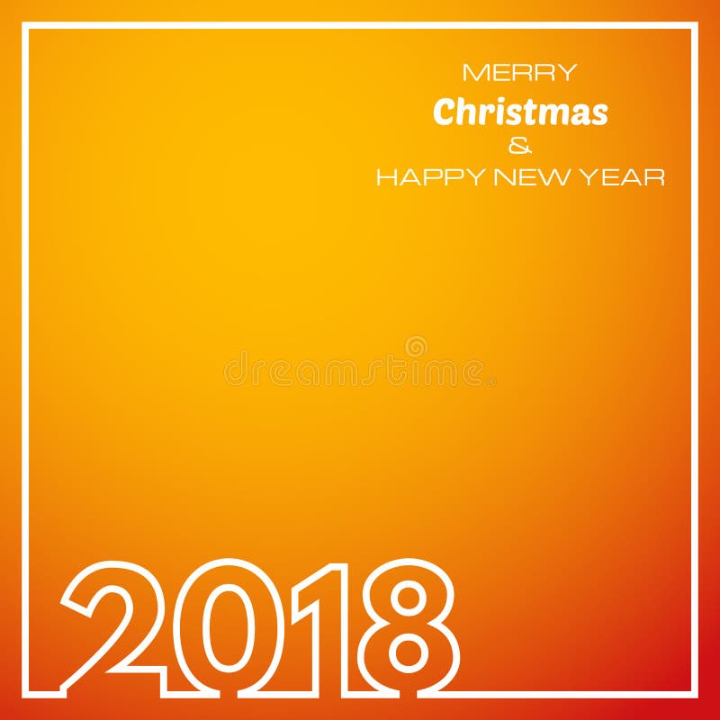 Orange bakgrund 2018 för lyckligt nytt år vektor illustrationer Orange bakgrund 2018 för lyckligt nytt år vektor illustrationer